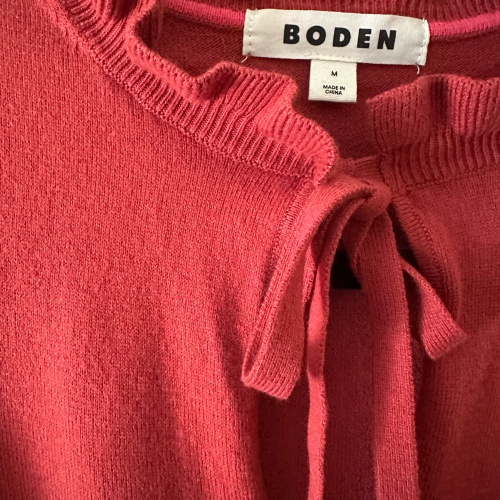 Boden Women's Rust Ruffle Tie Blouse - Picture 2 of 6